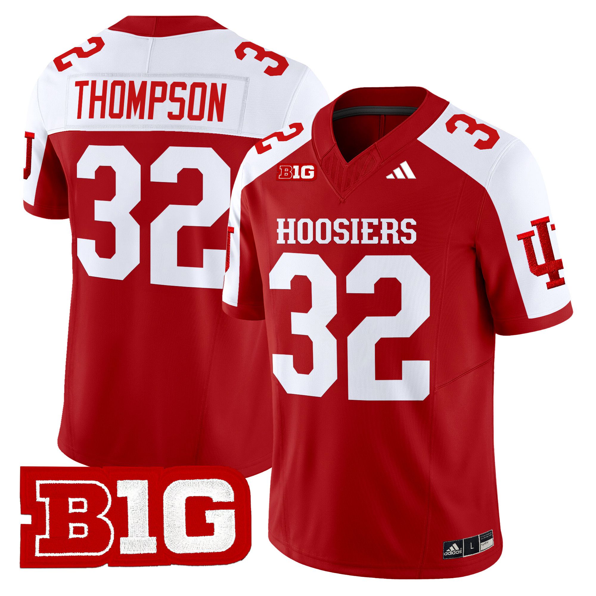 Men Indiana Hoosiers #32 Thompson Red 2024 Vapor Limited NCAA Jersey->->NCAA Jersey